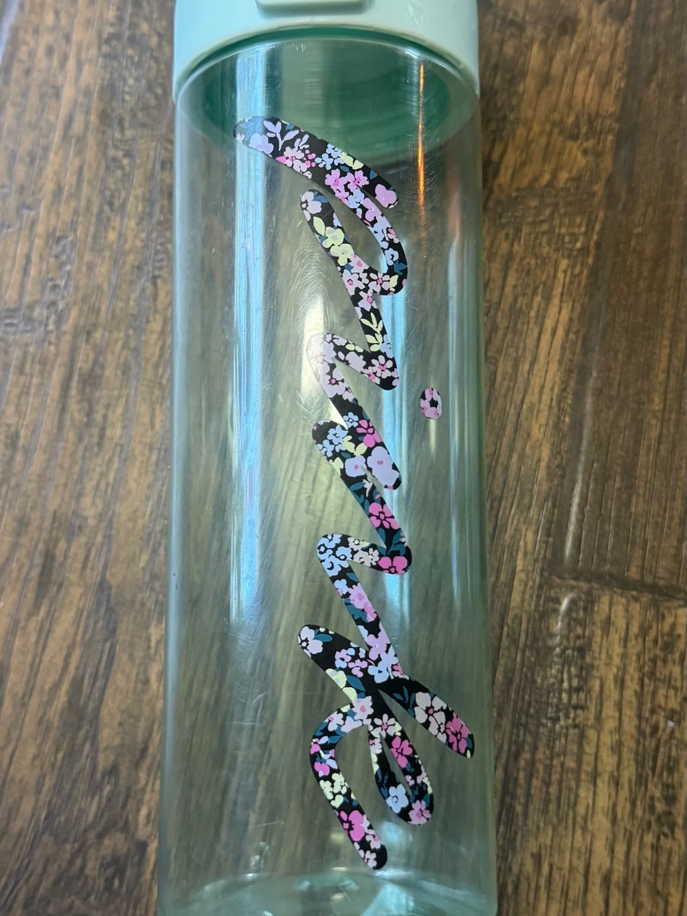 Victorias Secret Pink Mint Floral Water Bottle